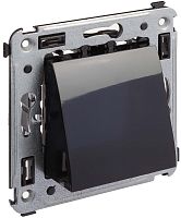 Вывод кабеля без рамки DKC Avanti черный квадрат картинка